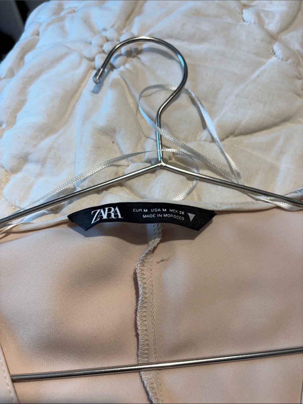 Zara Cream V-Neck Long Sleeve Maxi Dress - Picture 5 of 5